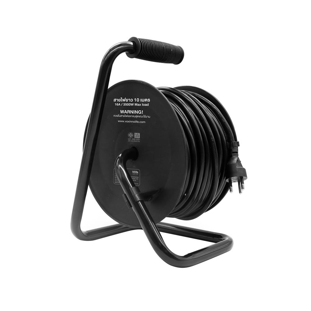 ล้อเก็บสายไฟ 4 ช่อง  VEXXO 3500 วัตต์ 16A L010 10 เมตร สีดำ