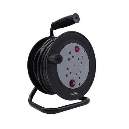 ล้อเก็บสายไฟ 4 ช่อง  VEXXO 3500 วัตต์ 16A L010 10 เมตร สีดำ_2