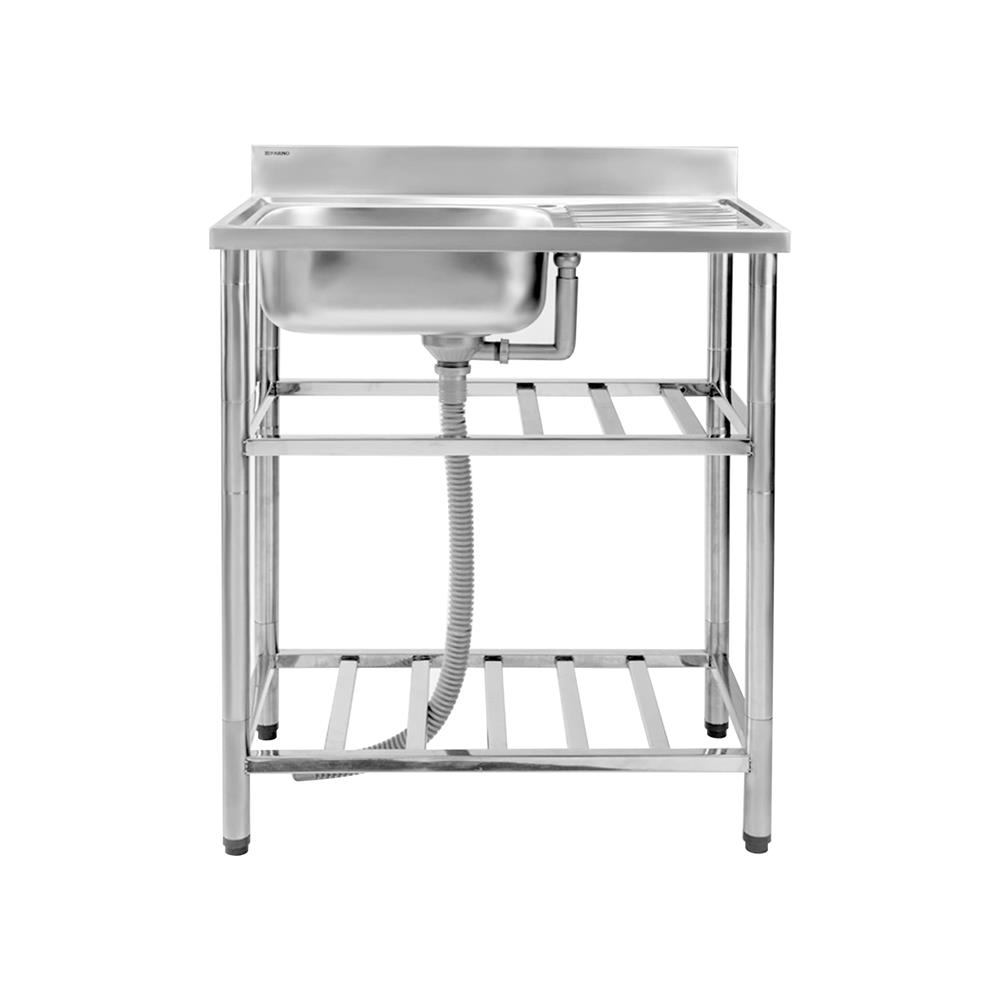 ซิงค์ขาตั้ง 1 หลุม 1 ที่พัก PARNO SN7546 สีเงิน