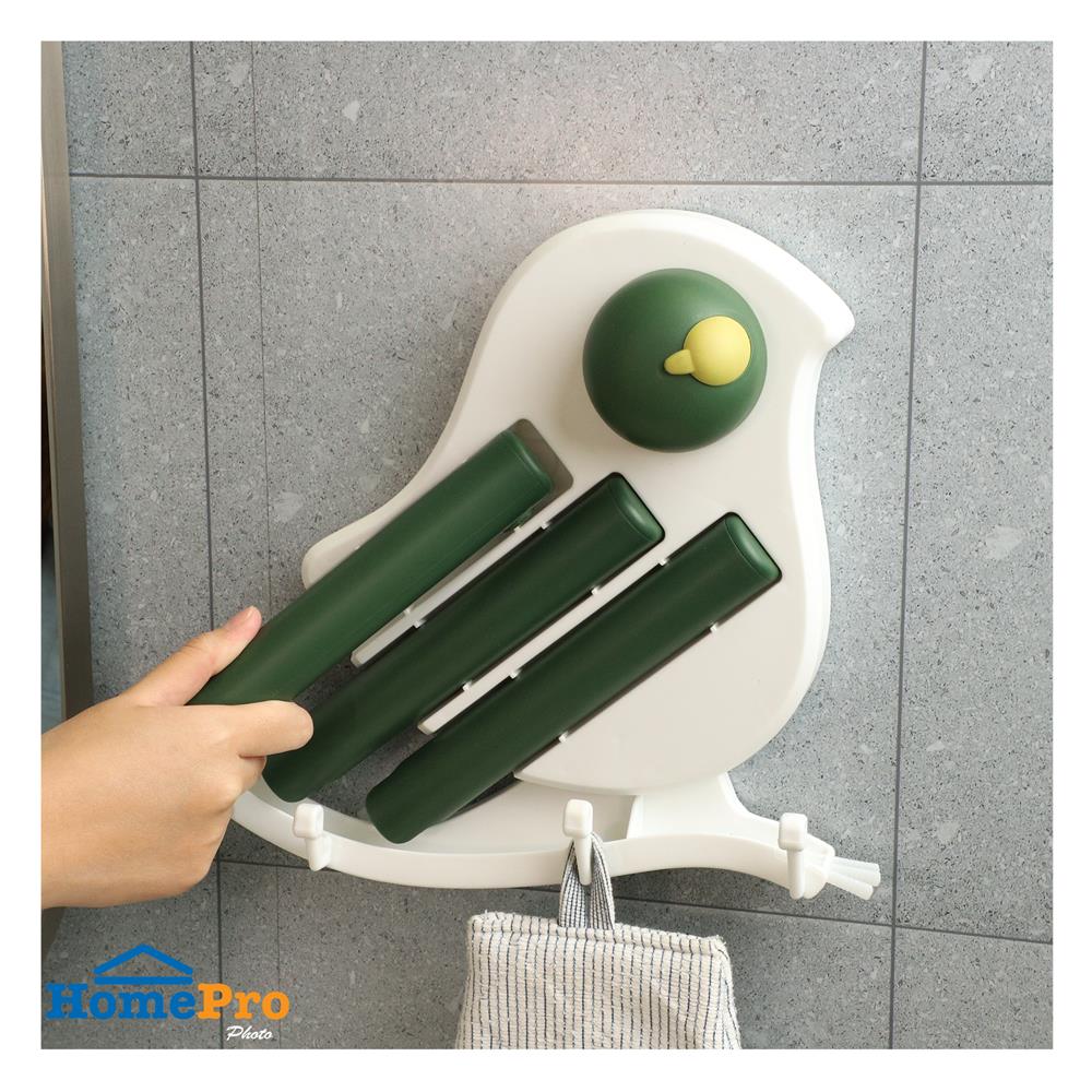 ชุดแปรงทำความสะอาดรูปนก 5IN1 ACCO NAMI สีเขียว