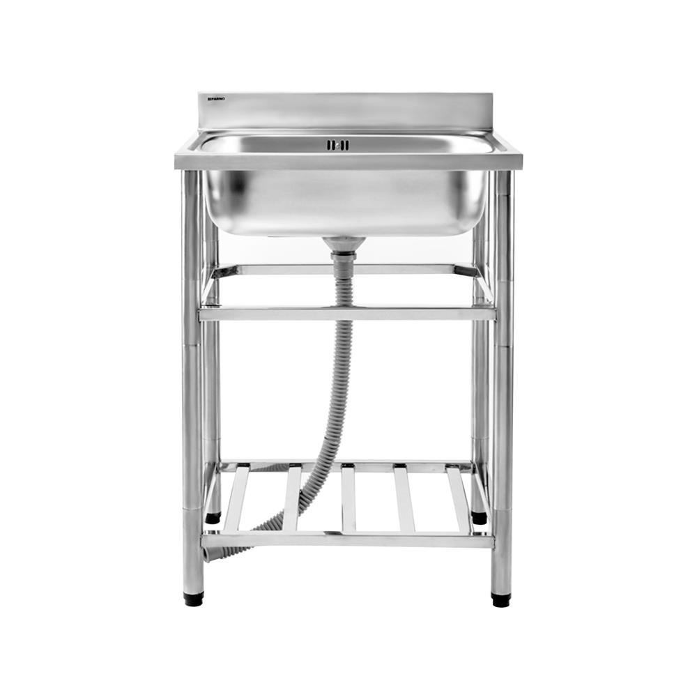 ซิงค์ขาตั้ง 1 หลุม PARNO SN6253 สีเงิน