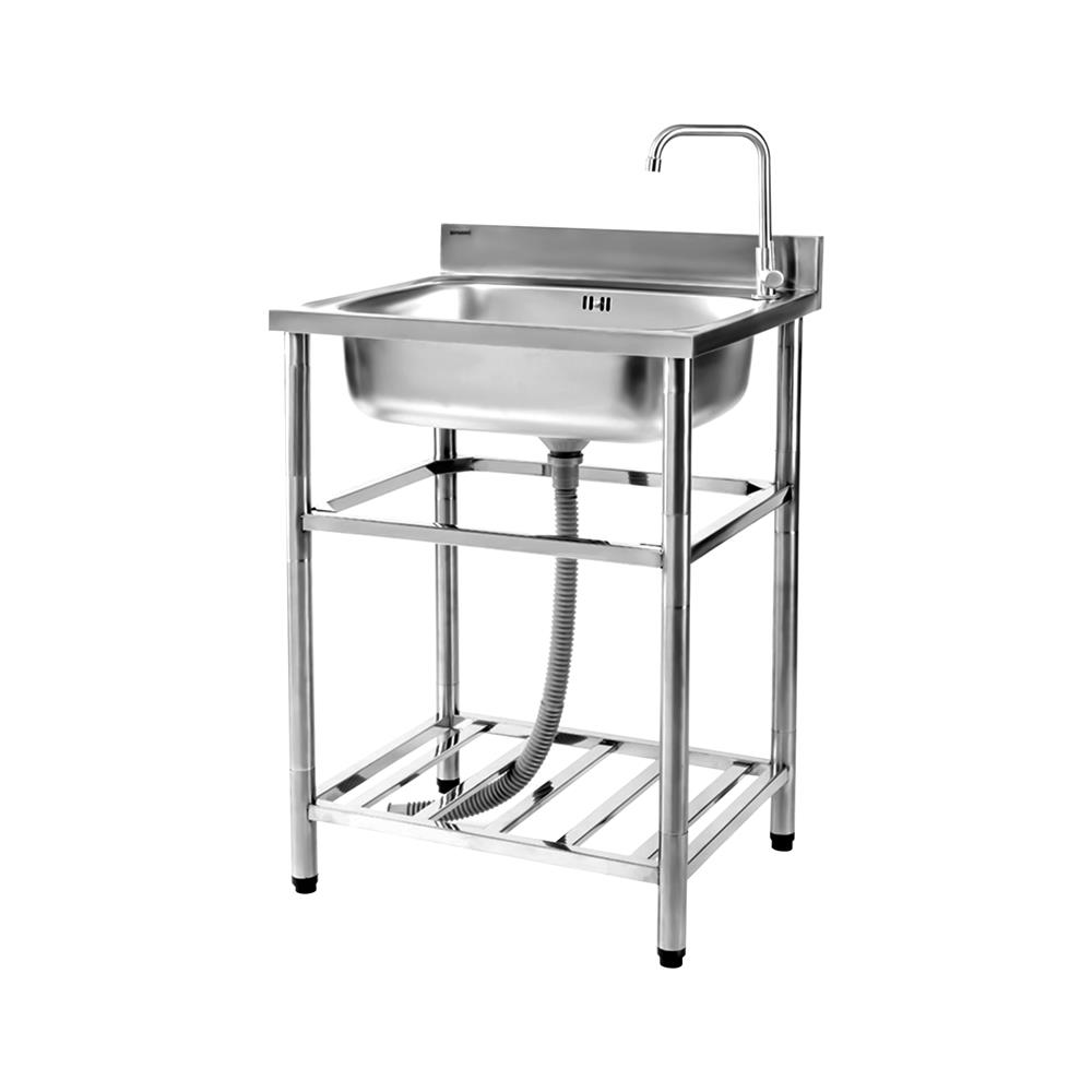 ซิงค์ขาตั้ง 1 หลุม PARNO SN6253 สีเงิน