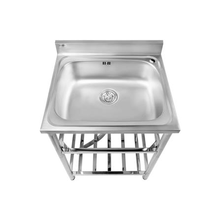 ซิงค์ขาตั้ง 1 หลุม PARNO SN6253 สีเงิน_2