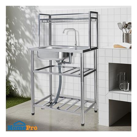 ซิงค์ขาตั้ง 1 หลุม 1 ที่พัก PARNO SPD7543 สีเงิน_3