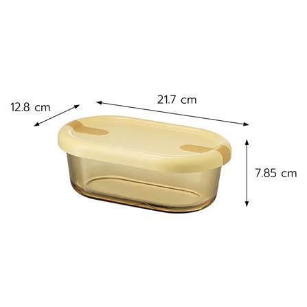 กล่องอาหารแก้ว KECH HOPE 1SLOT 0.75 ลิตร สีเหลือง_1