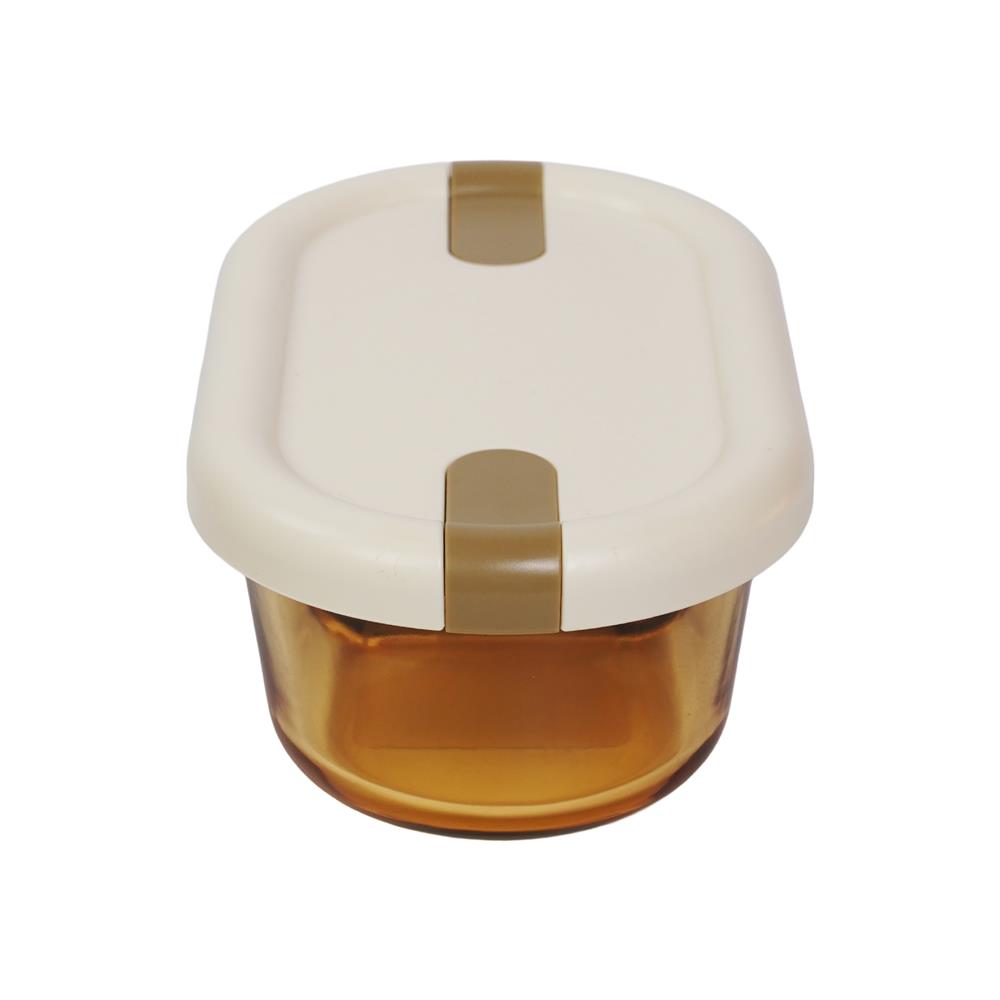 กล่องอาหารแก้ว KECH HOPE 2SLOT 0.7 ลิตร สีขาว