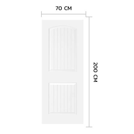 ประตูภายใน HDF ไม่เจาะลูกบิด METRO 204 สุพรรณิการ์ 70x200 ซม. สีรองพื้น_3