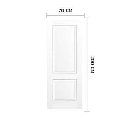 ประตูภายใน HDF ไม่เจาะลูกบิด METRO 201 พุทธชาติ 70x200 ซม. สีรองพื้น_4