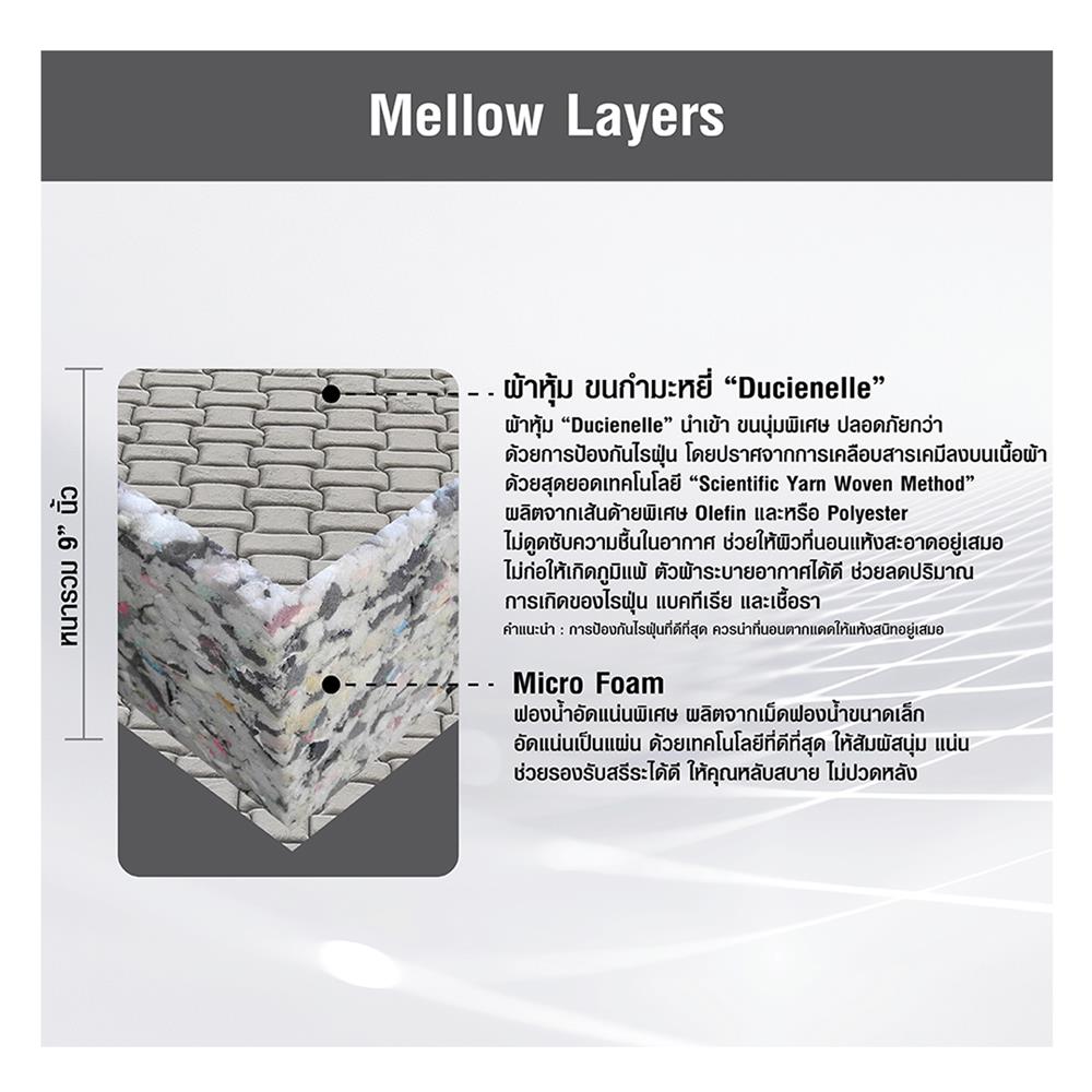 ที่นอน 5 ฟุต HOME LIVING STYLE MELLOW