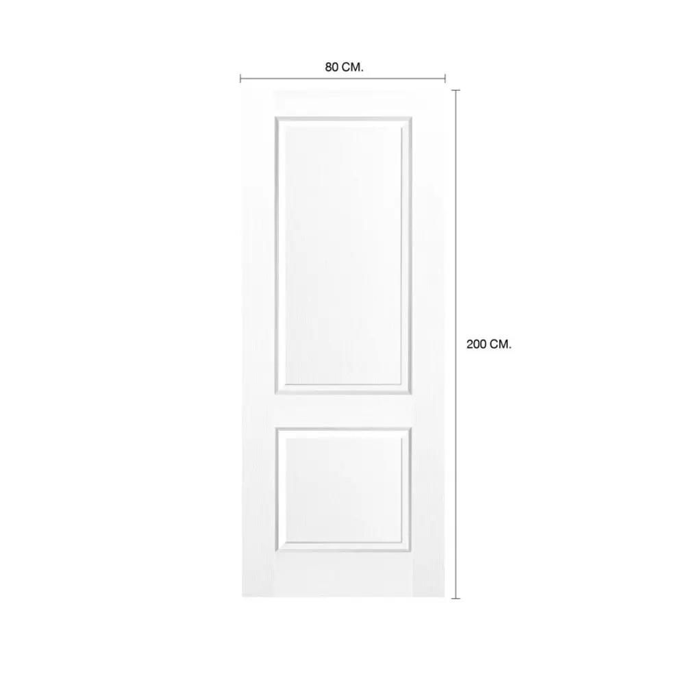 ประตูภายใน HDF ไม่เจาะลูกบิด METRO 201 พุทธชาติ 80x200 ซม. สีรองพื้น