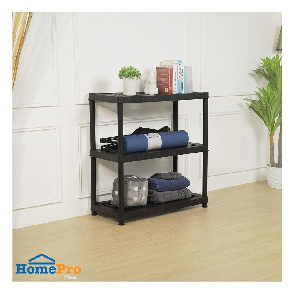 ชั้นวางของ 3 ชั้น STACKO STURDI 44x90x96 ซม. สีดำ