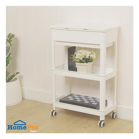 ชั้นพลาสติก 3 ชั้นพร้อมล้อ STACKO GENIE 45x23.5x66.5 ซม. สีขาว_3