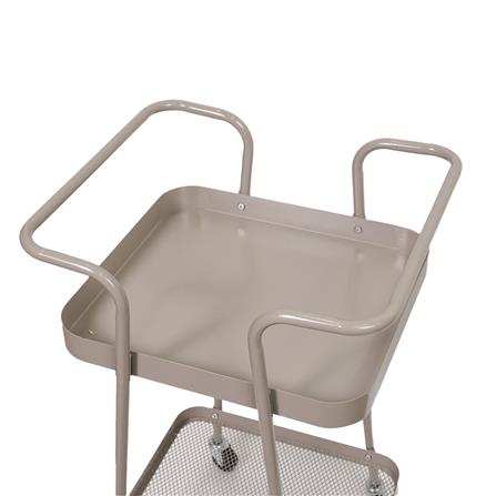 ชั้นวางของ 2 ชั้น มีล้อ STACKO LAMI 40x45x75 ซม. สีวอร์มเกรย์_3