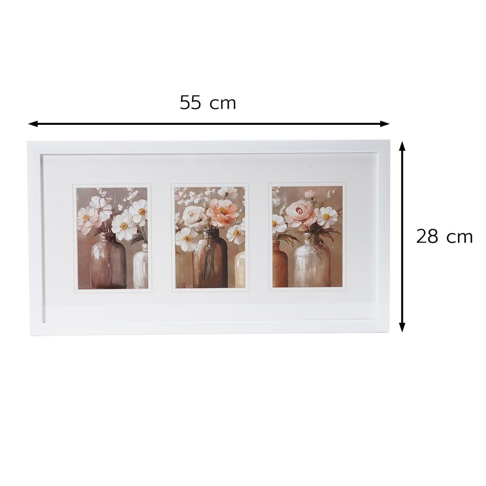 กรอบรูป 3 ช่อง SNAZZ LENORA 28x55 ซม. สีขาว