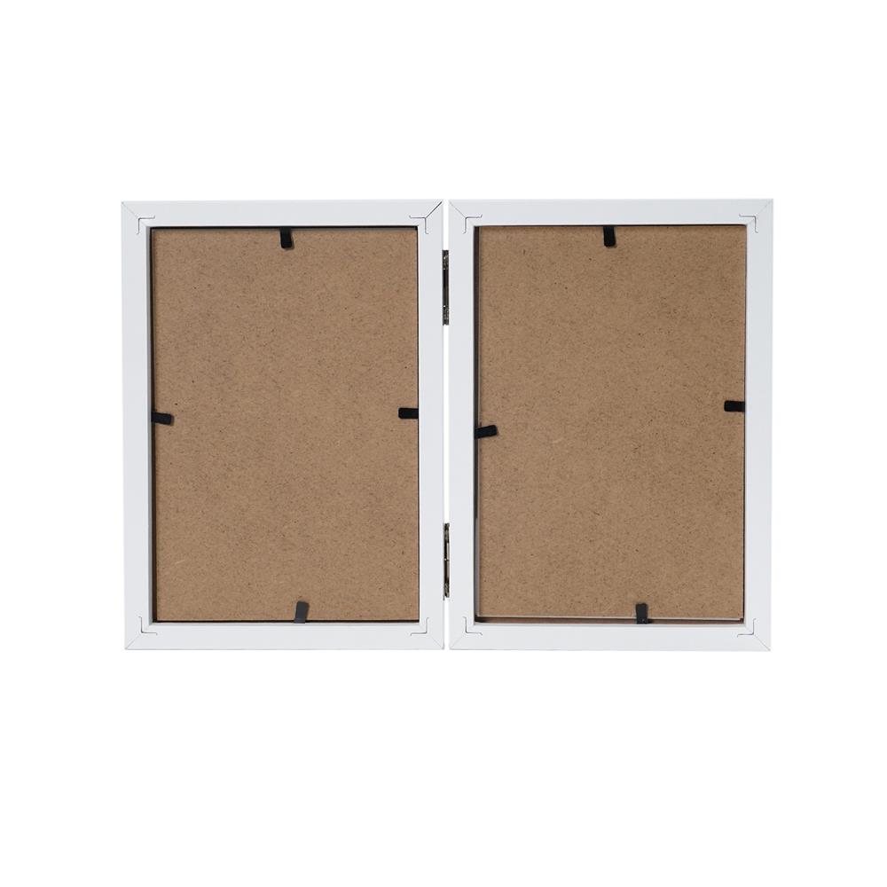 กรอบรูปแบบคู่ SNAZZ LENORA 4x6 นิ้ว สีขาว