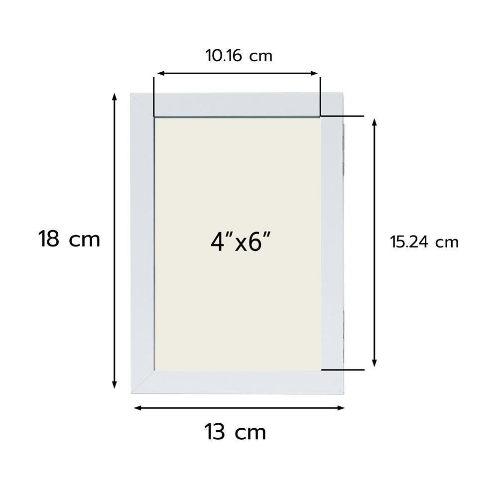 กรอบรูปแบบคู่ SNAZZ LENORA 4x6 นิ้ว สีขาว