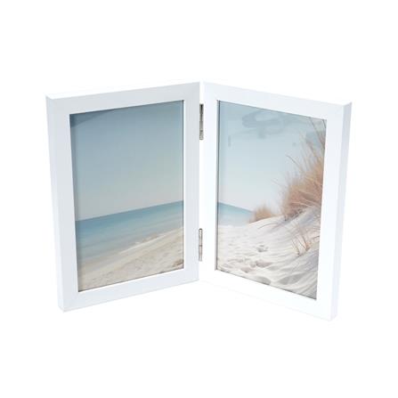 กรอบรูปแบบคู่ SNAZZ LENORA 4x6 นิ้ว สีขาว_0