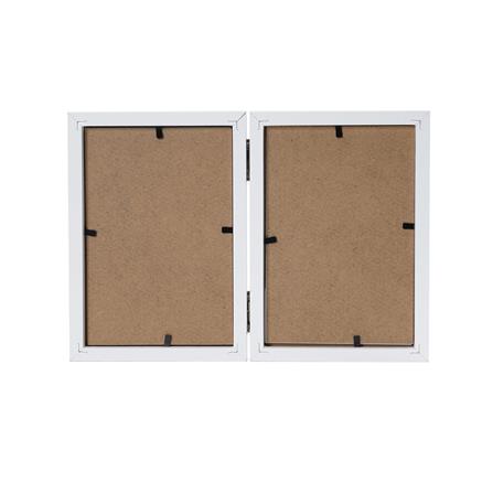 กรอบรูปแบบคู่ SNAZZ LENORA 4x6 นิ้ว สีขาว_2