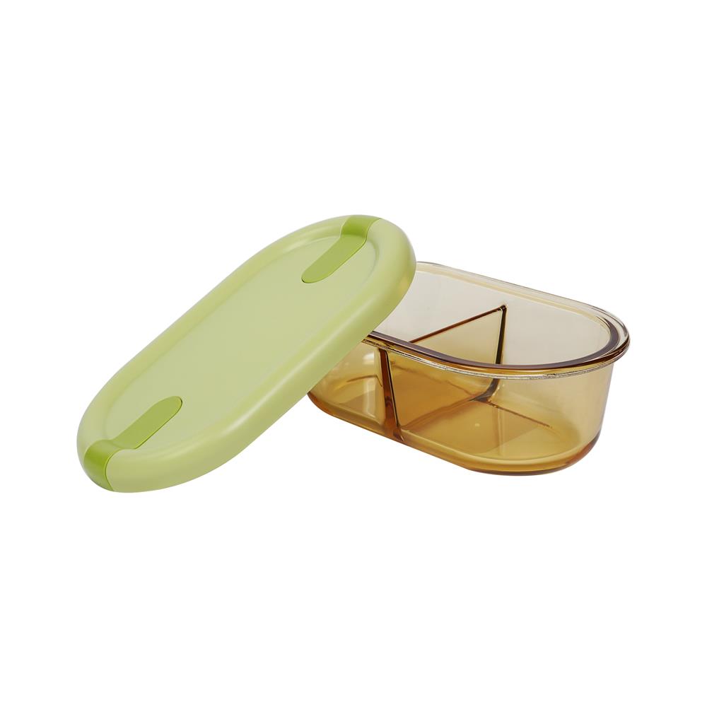 กล่องอาหารแก้ว KECH HOPE 2SLOT 0.7 ลิตร สีเขียว