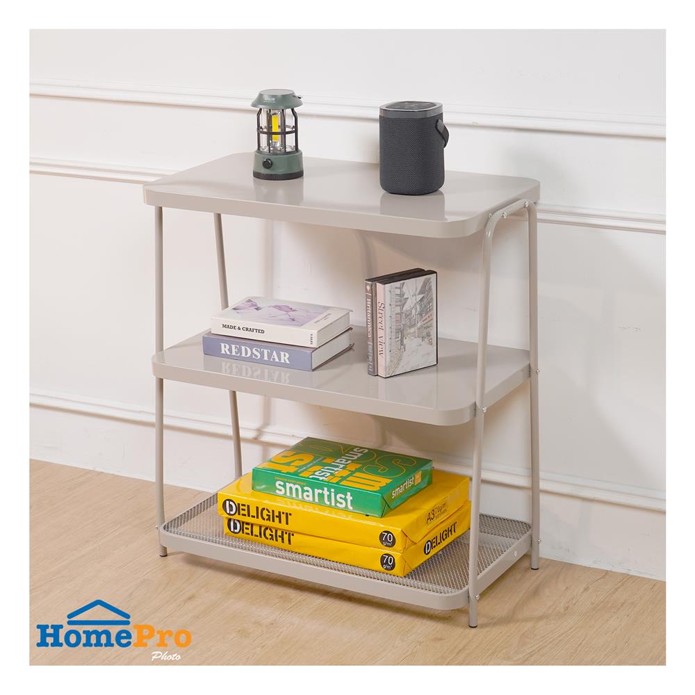 ชั้นวางของ 3 ชั้น STACKO LAMI 40x73.2x80 ซม. สีวอร์มเกรย์