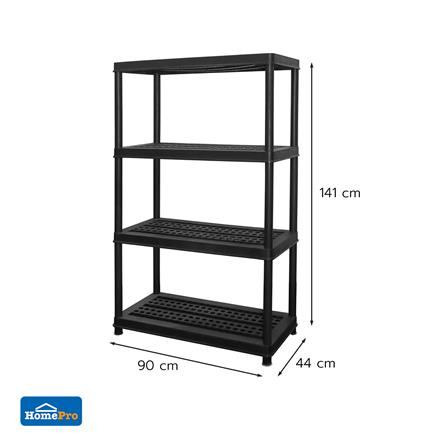 ชั้นวางของ 4 ชั้น STACKO STURDI 44x90x141 ซม. สีดำ_5