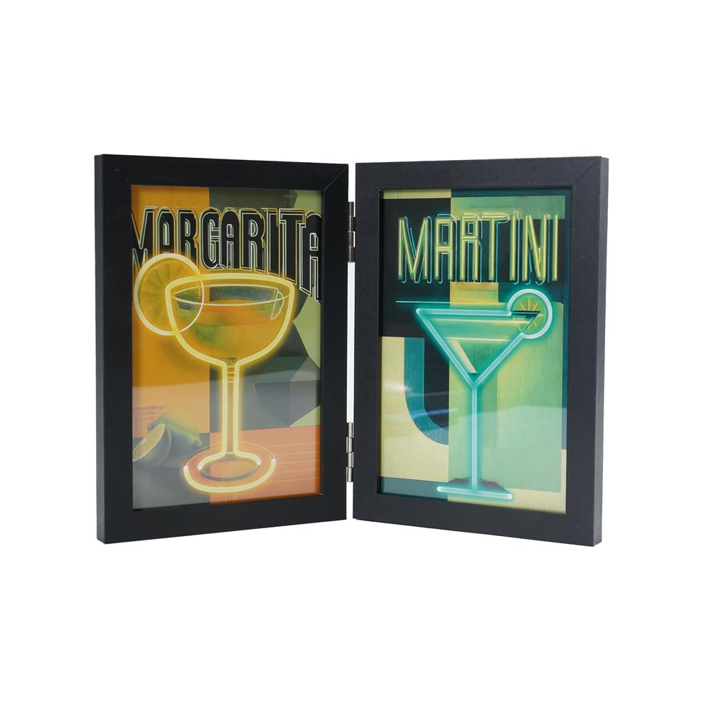 กรอบรูปแบบคู่ SNAZZ LENORA 4x6 นิ้ว สีดำ