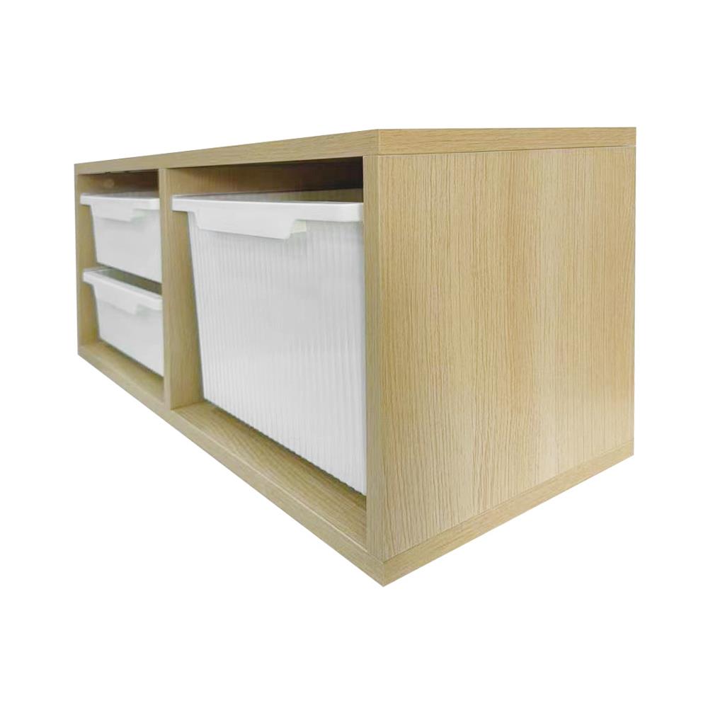 ชั้นติดผนัง 3 ลิ้นชัก STACKO MORU 80.7x29.3x31ซม. สีไลท์โอ๊ค