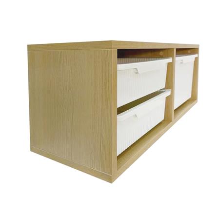 ชั้นติดผนัง 3 ลิ้นชัก STACKO MORU 80.7x29.3x31ซม. สีไลท์โอ๊ค_2