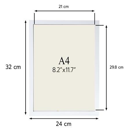 กรอบรูป SNAZZ INC MDF 8.5x11.5 นิ้ว (A4) สีขาว_6