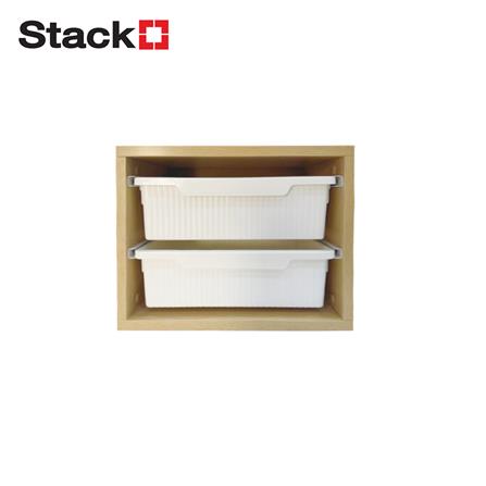 ชั้นติดผนัง 2 ลิ้นชัก STACKO MORU 40.8x29.3x31ซม. สีไลท์โอ๊ค_0