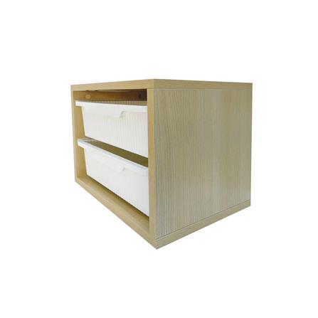 ชั้นติดผนัง 2 ลิ้นชัก STACKO MORU 40.8x29.3x31ซม. สีไลท์โอ๊ค_1