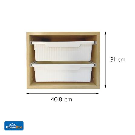 ชั้นติดผนัง 2 ลิ้นชัก STACKO MORU 40.8x29.3x31ซม. สีไลท์โอ๊ค_5