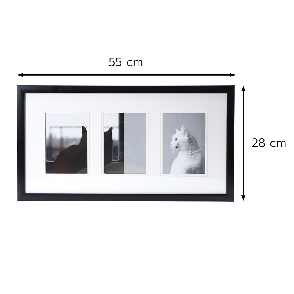 กรอบรูป 3 ช่อง SNAZZ LENORA 28x55 ซม. สีดำ
