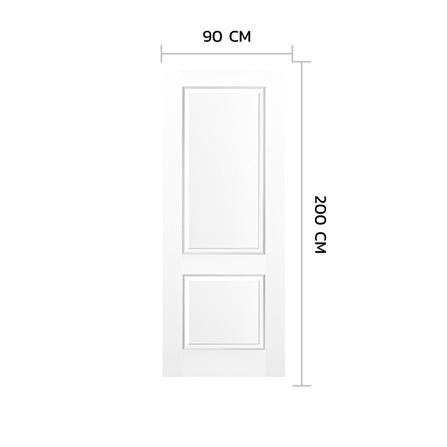 ประตูภายใน HDF ไม่เจาะลูกบิด METRO 201 พุทธชาติ 90x200 ซม. สีรองพื้น_3