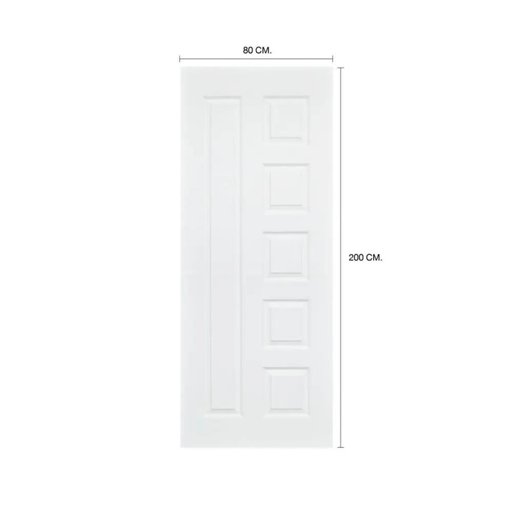 ประตูภายใน HDF ไม่เจาะลูกบิด METRO 604 บัวสวรรค์ 80x200 ซม. สีรองพื้น