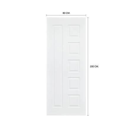 ประตูภายใน HDF ไม่เจาะลูกบิด METRO 604 บัวสวรรค์ 80x200 ซม. สีรองพื้น_3