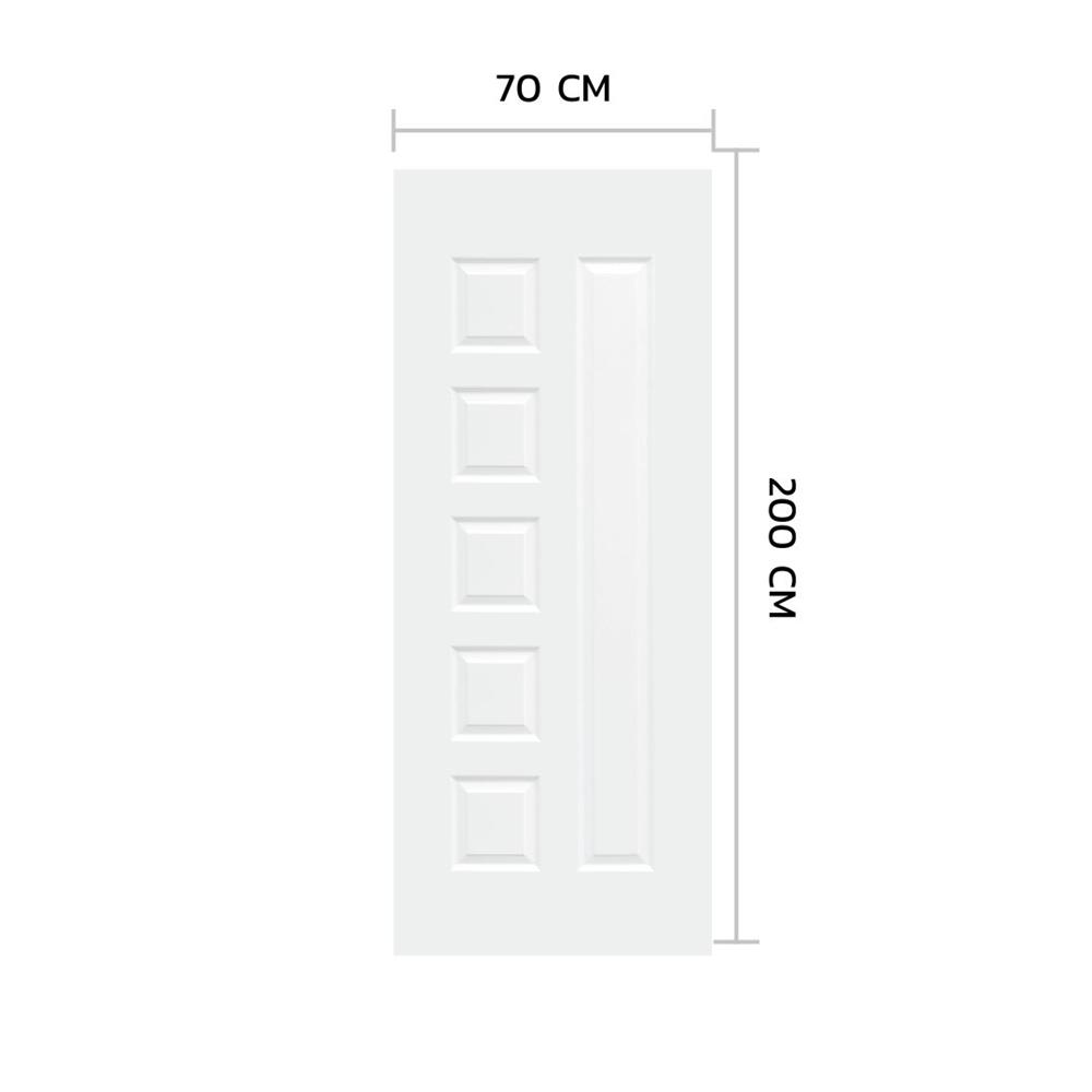 ประตูภายใน HDF ไม่เจาะลูกบิด METRO 604 บัวสวรรค์ 70x200 ซม. สีรองพื้น