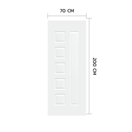 ประตูภายใน HDF ไม่เจาะลูกบิด METRO 604 บัวสวรรค์ 70x200 ซม. สีรองพื้น_3