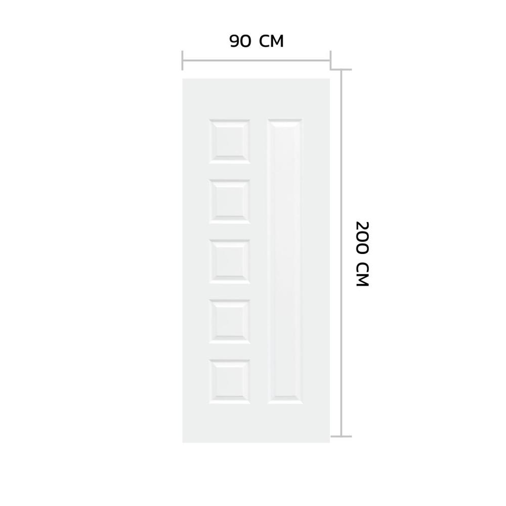 ประตูภายใน HDF ไม่เจาะลูกบิด METRO 604 บัวสวรรค์ 90x200 ซม. สีรองพื้น