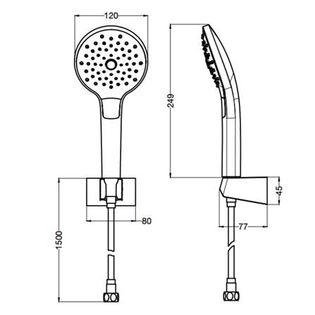 ฝักบัวสายอ่อน 3 ระดับ HAFELE 495.60.687_1