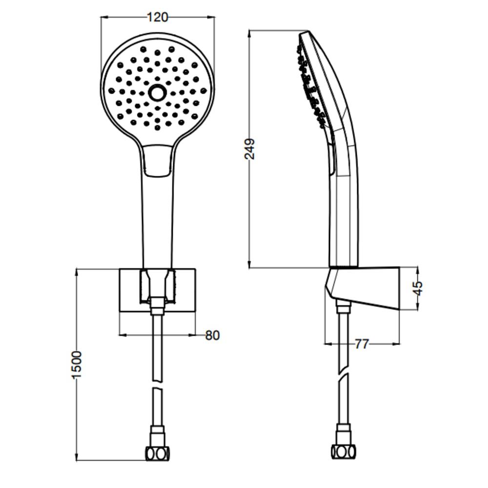 ฝักบัวสายอ่อน 3 ระดับ HAFELE 495.60.688