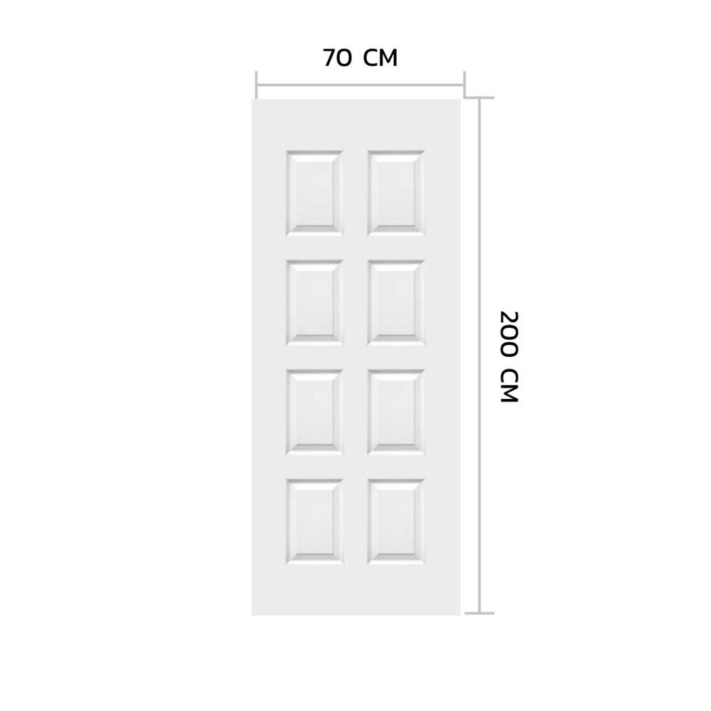 ประตูภายใน HDF ไม่เจาะลูกบิด METRO 801 พลอยไพลิน 70x200 ซม. สีรองพื้น