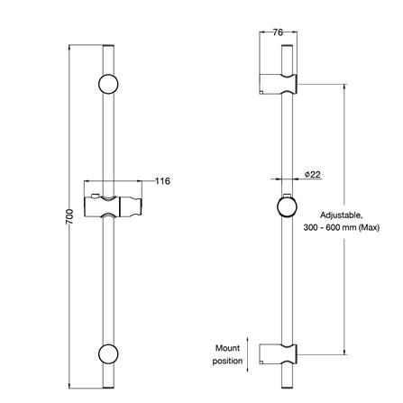 ราวเลื่อน HAFELE 495.60.706_1
