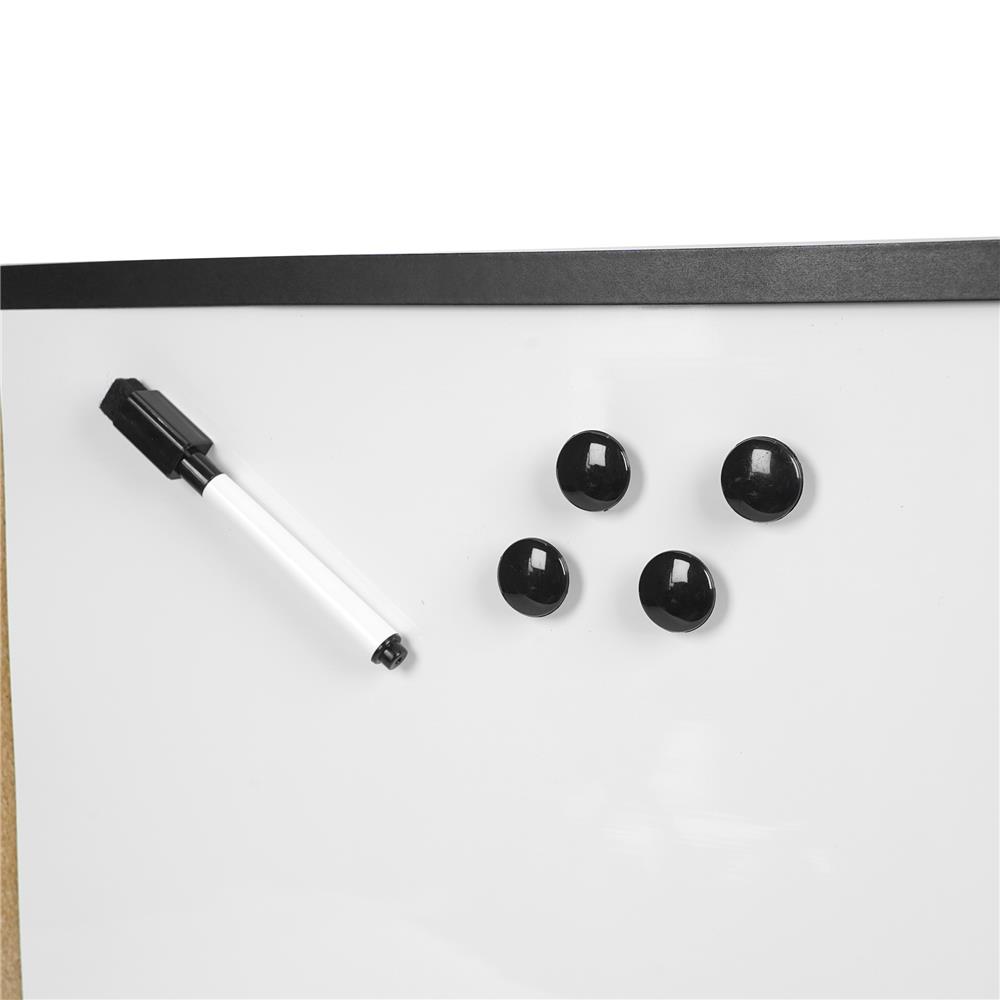 กระดานไวท์บอร์ดผสมบอร์ดไม้ก๊อก SNAZZ 35x50 ซม. สีดำ