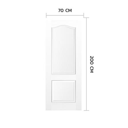 ประตูภายใน HDF ไม่เจาะลูกบิด METRO 202 ชัยพฤกษ์ 70x200 ซม. สีรองพื้น_2
