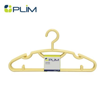 ไม้แขวนเสื้อ KING SIZE PLIM สีเหลือง (แพ็ก 6 ชิ้น)_0