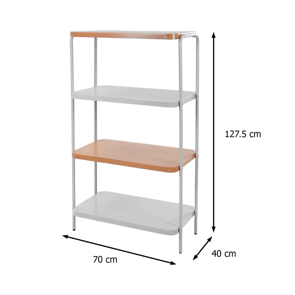 ชั้นวางของ 4 ชั้น FURDINI LAMI 70 ซม. สี NATURAL OAK/TAUPE