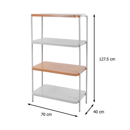 ชั้นวางของ 4 ชั้น FURDINI LAMI 70 ซม. สี NATURAL OAK/TAUPE_10
