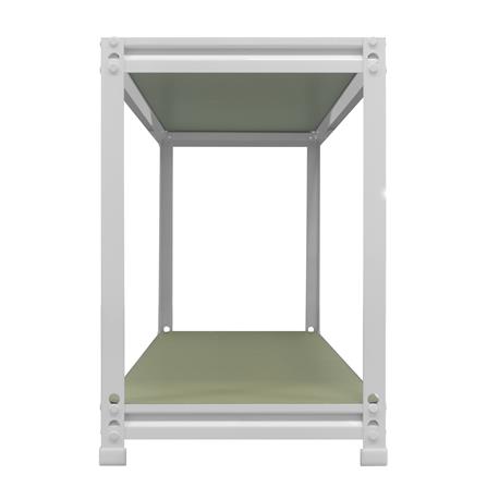 ชั้นวางของโล่ง 2 ชั้น FURDINI BASIO 81 ซม. สีขาว/ไม้_5