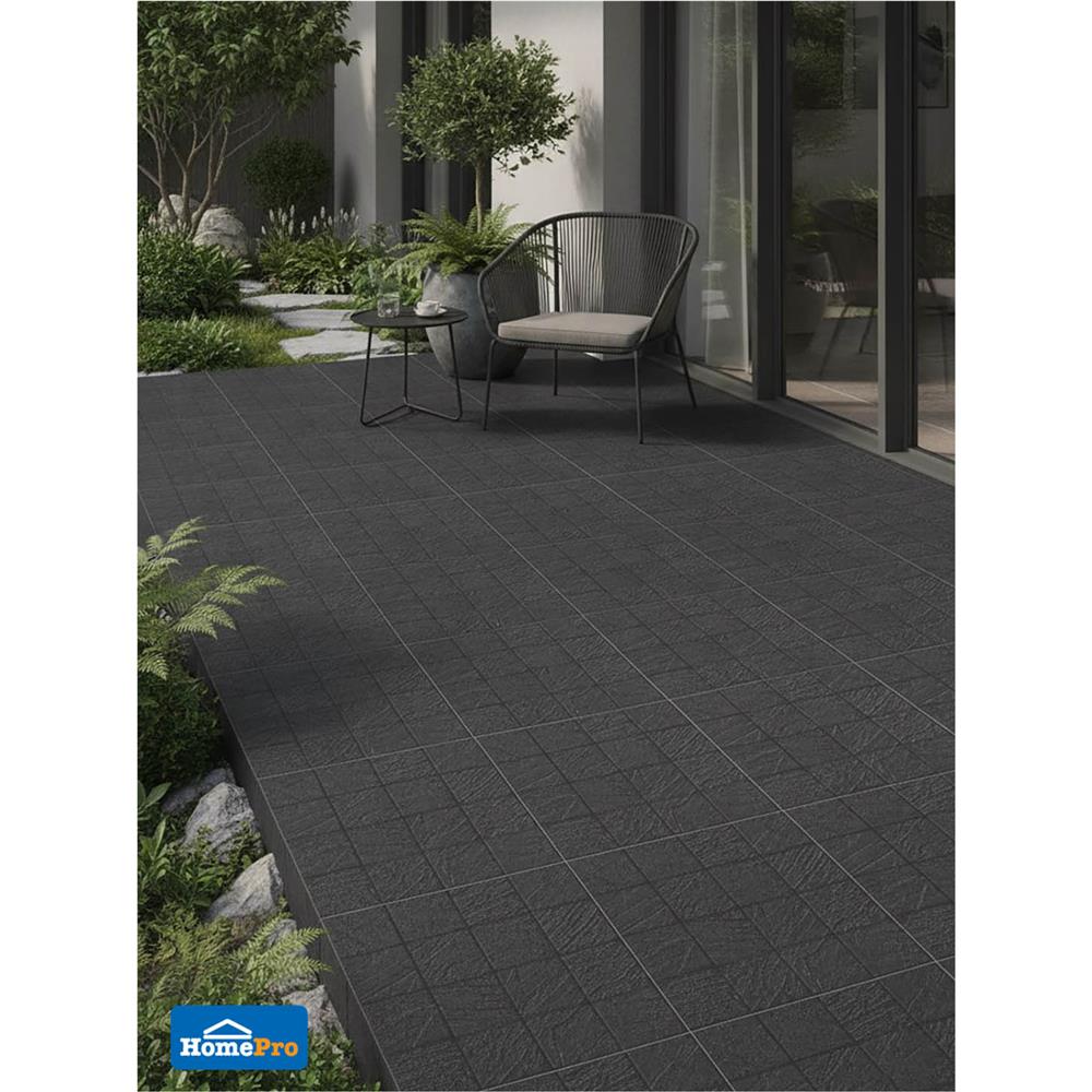 กระเบื้องพื้น 40x40 ซม. CERGRES คาสิต้าส์ เนโร ดำ(HT) A 0.96 ตร.ม.